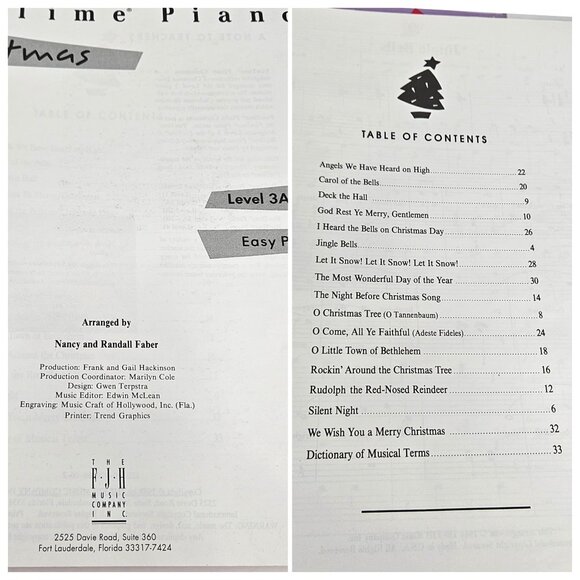 FJH Piano Christmas Lesson Sheet Music Books Level 2B 3A 3B Begin Intermed Set - Picture 10 of 12
